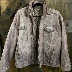 Free people velvet jacket in lavender color